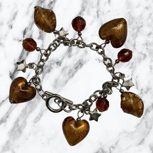 3 for $15 Yellow & Orange Heart Charm Bracelet